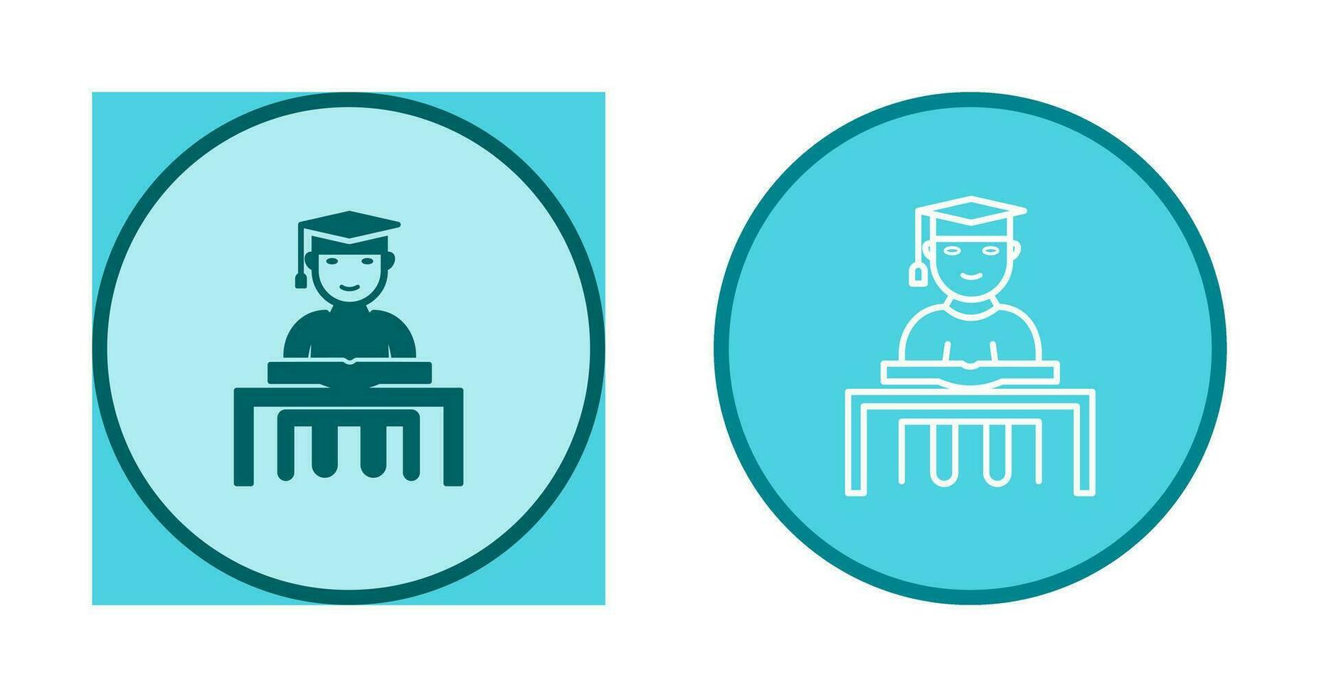 Unique Studying on Desk Vector Icon