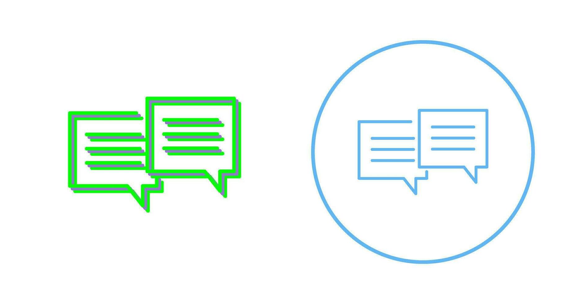 Unique Two Chat Bubbles Vector Icon