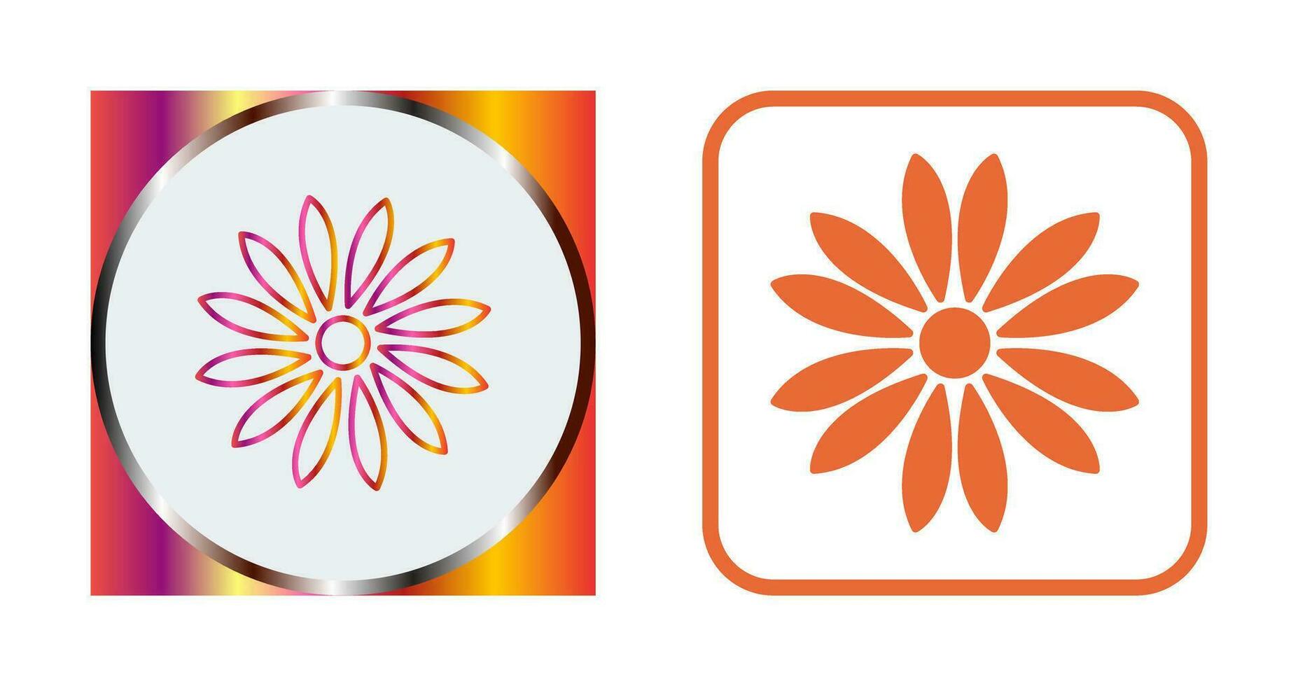 Unique Flower Vector Icon