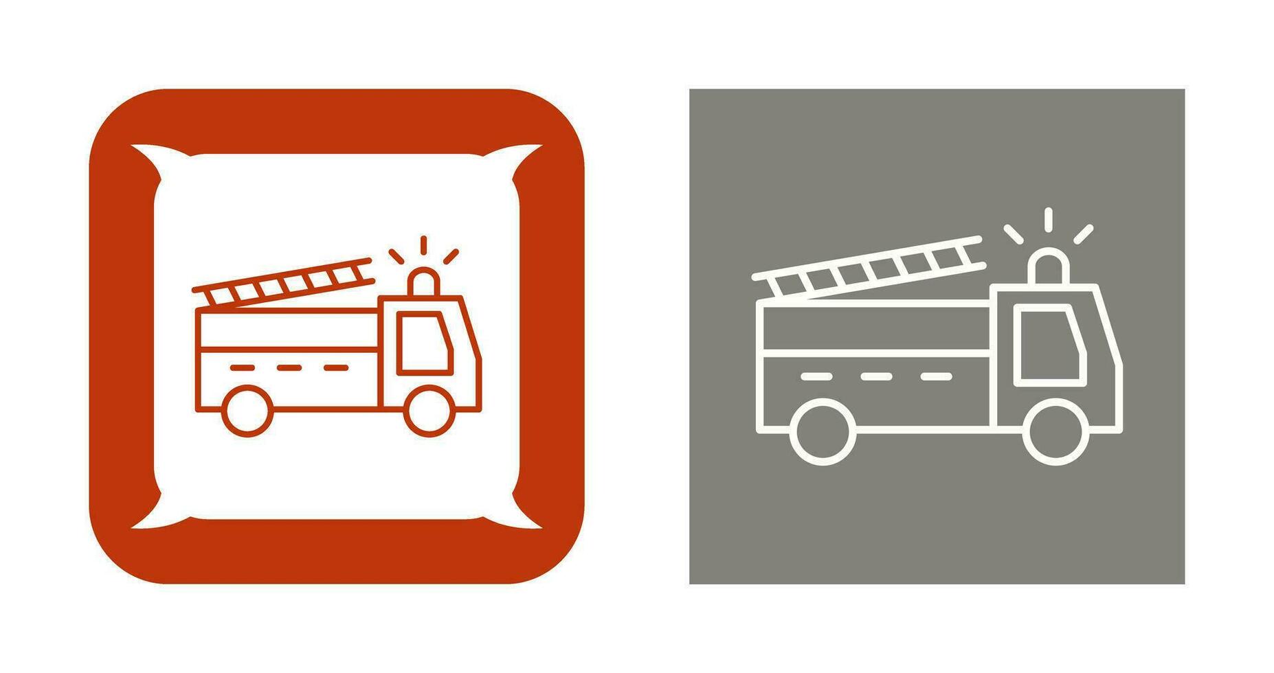 Unique Fire Truck Vector Icon