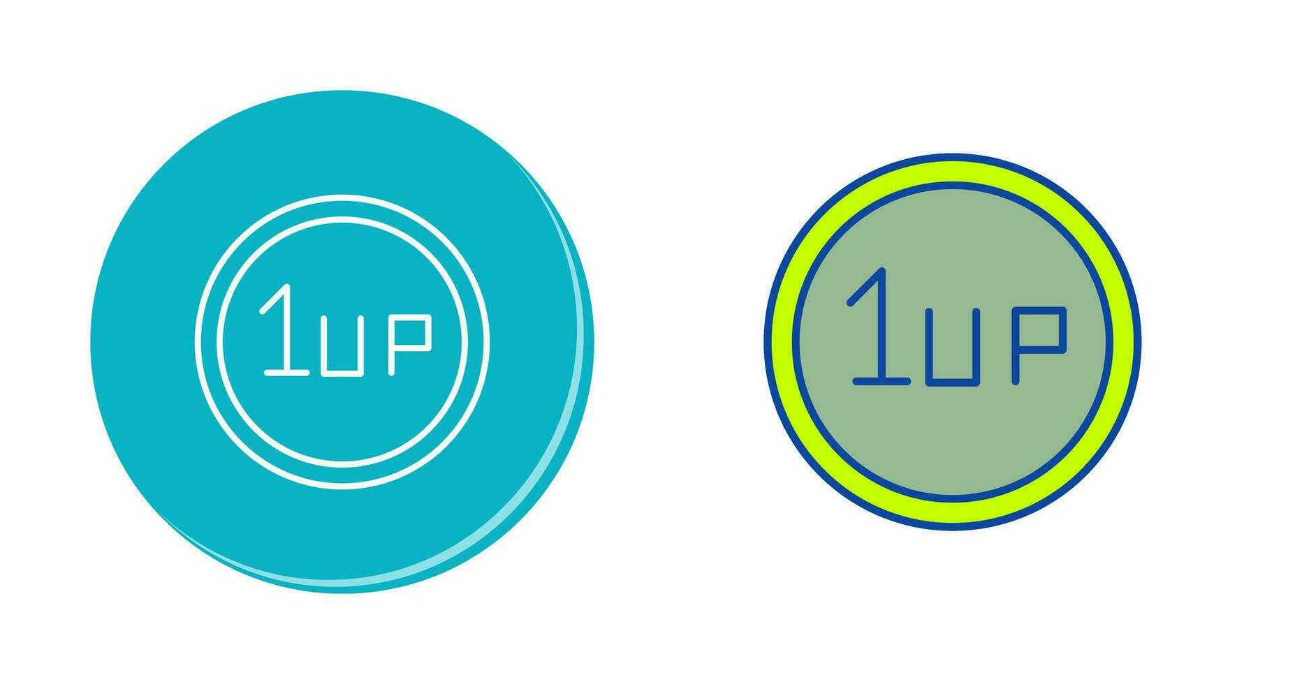 Unique 1UP Vector Icon