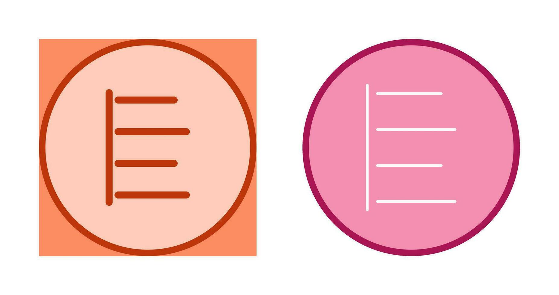 Unique Left Align Vector Icon
