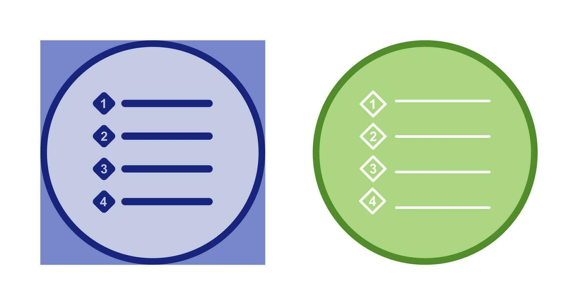 Unique Numbered list Vector Icon