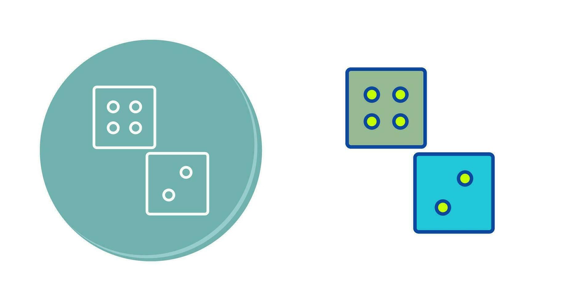 Unique Dice Vector Icon