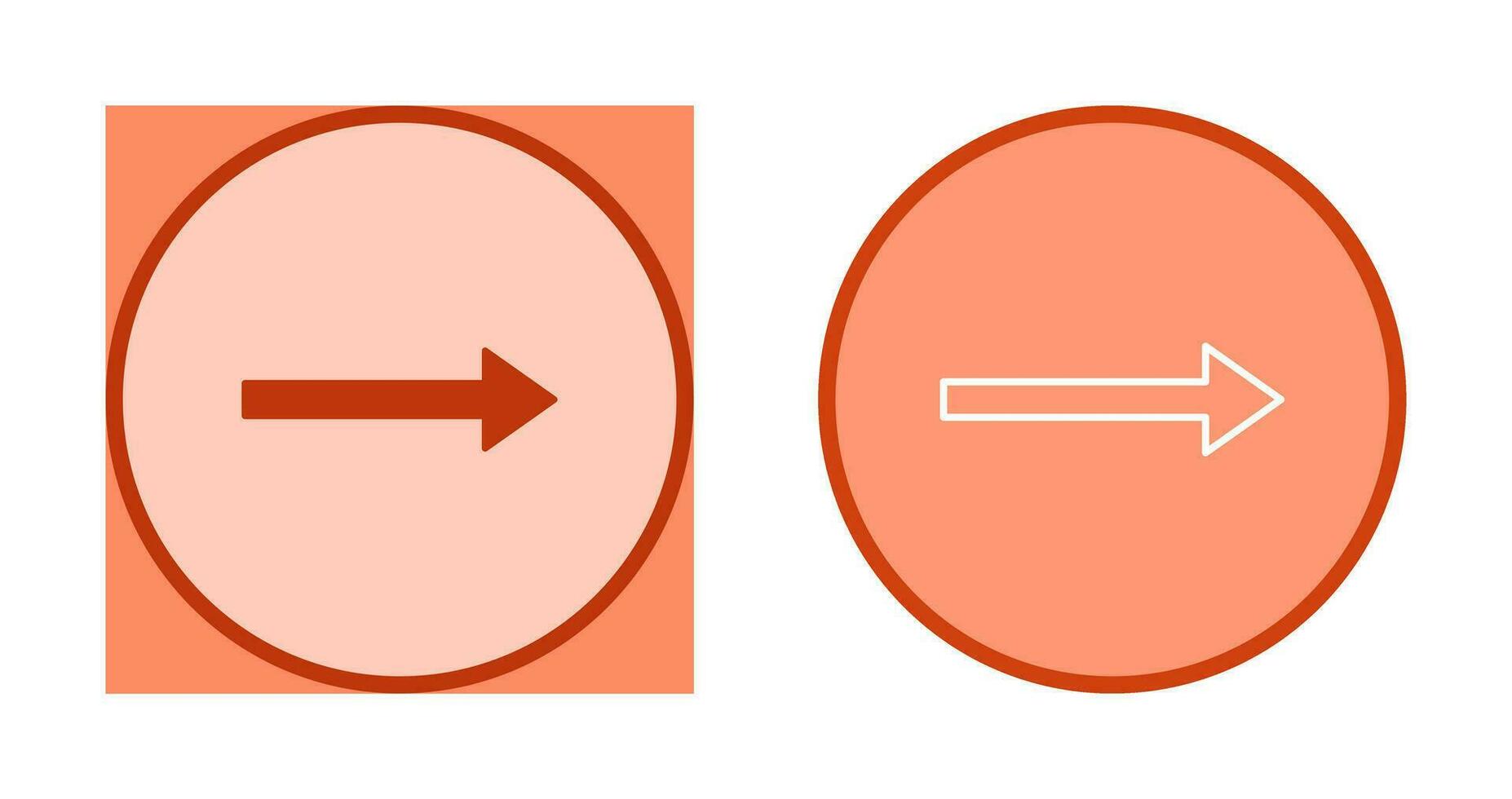 Unique Right Arrow Vector Icon