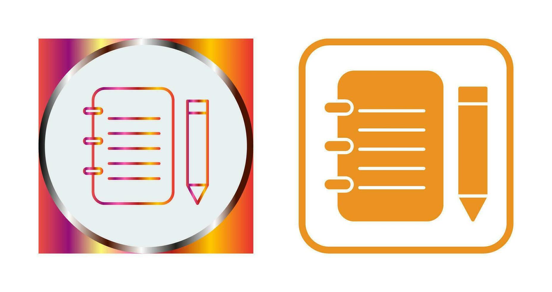 icono de vector de bloc de notas único