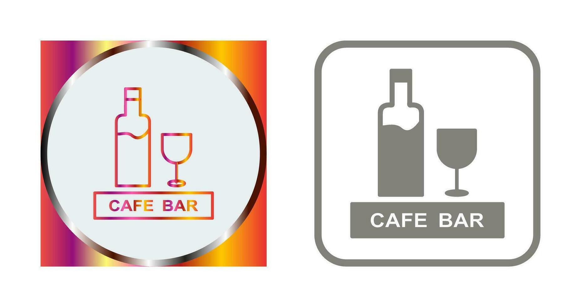 Unique Drinks Cafe Vector Icon