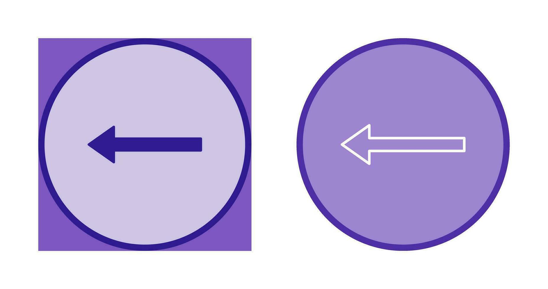 Unique Left Arrow Vector Icon