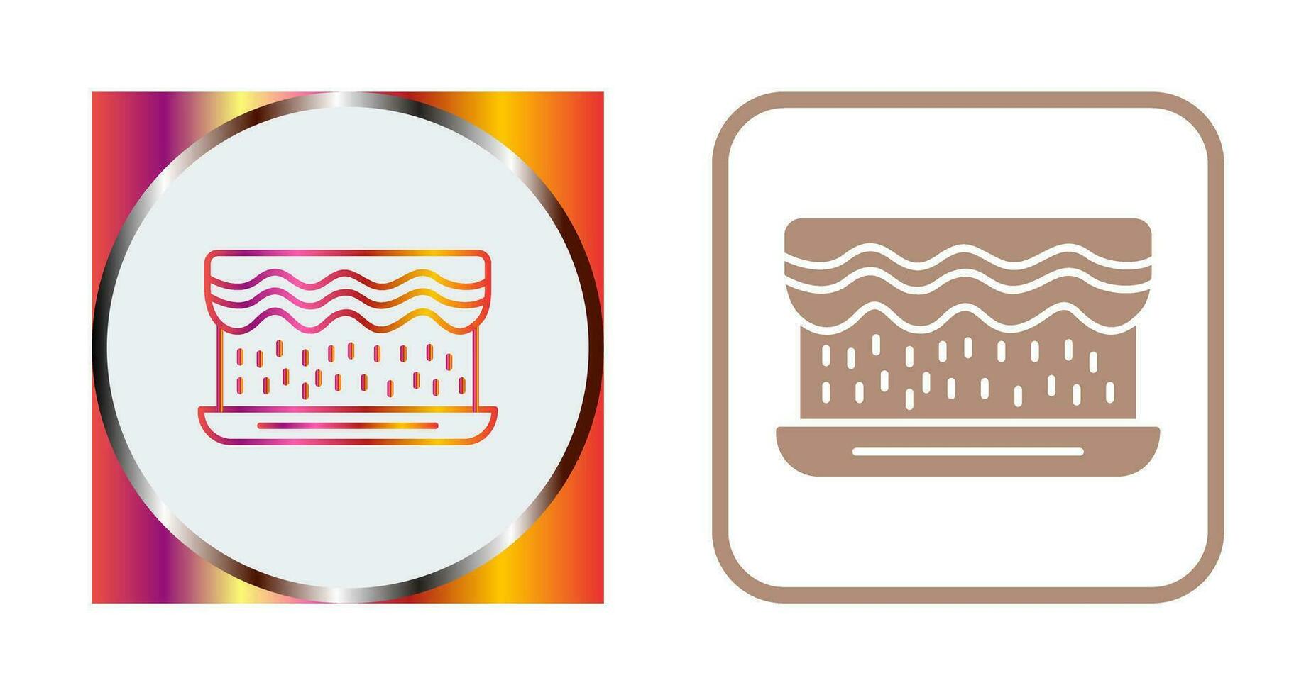 Unique Cream Cake Vector Icon