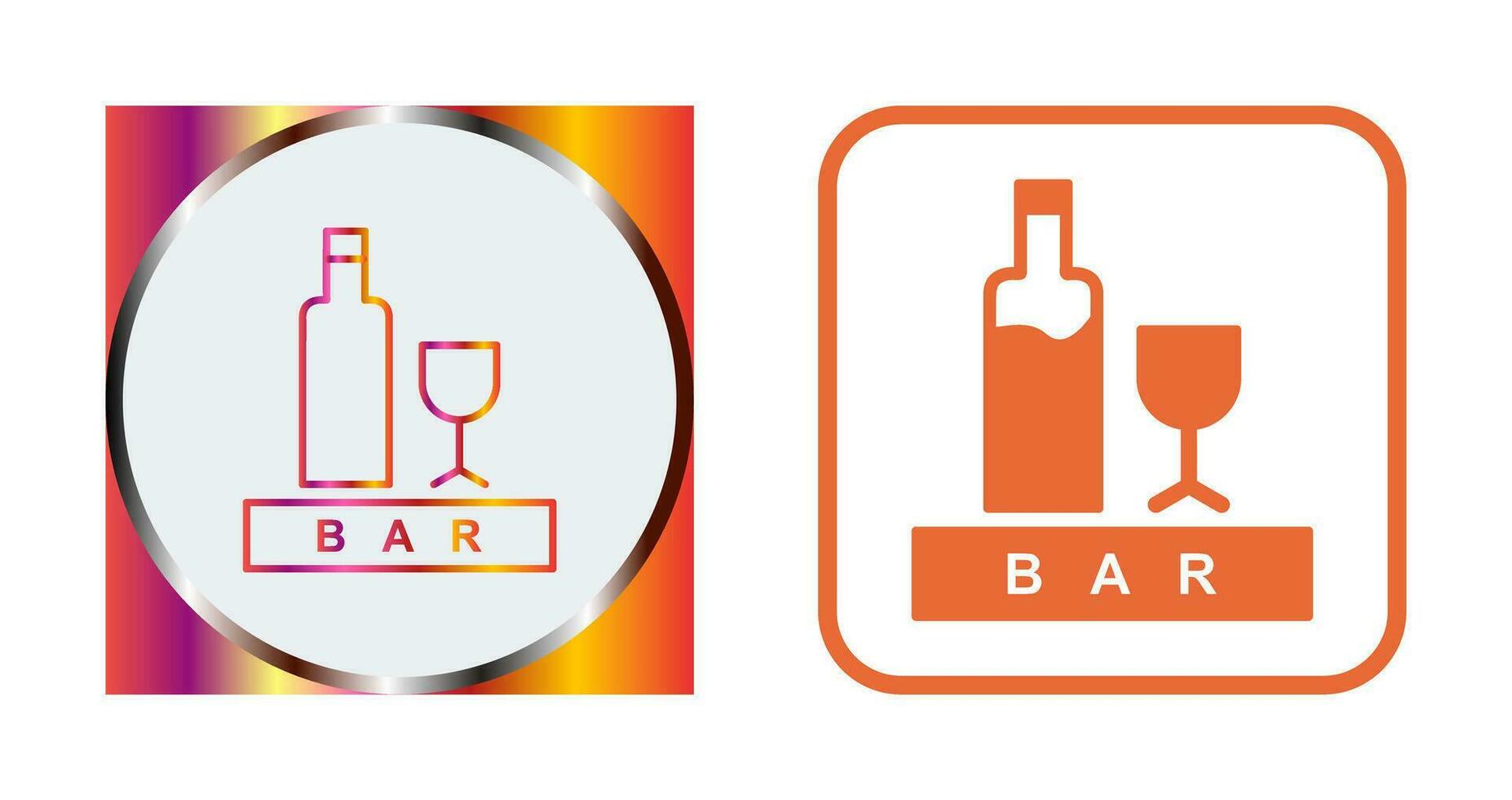 Unique Bar Sign Vector Icon