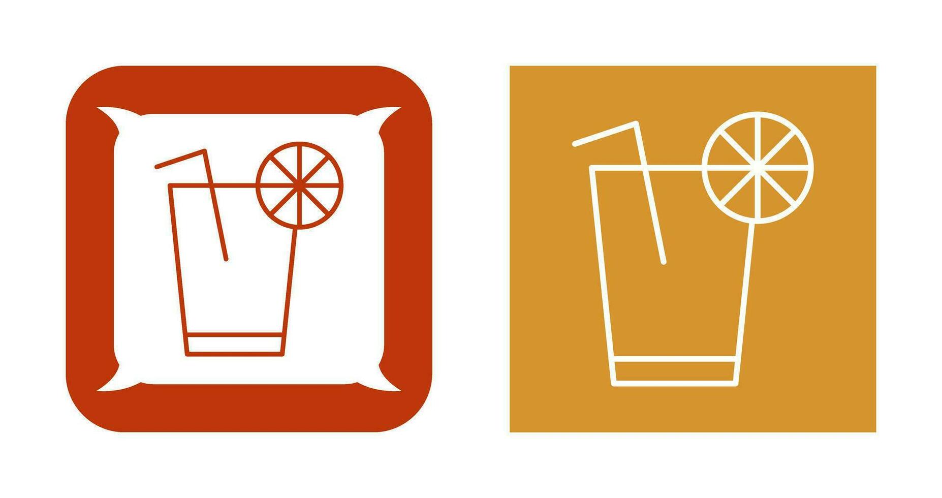 Unique Lemon Juice Vector Icon