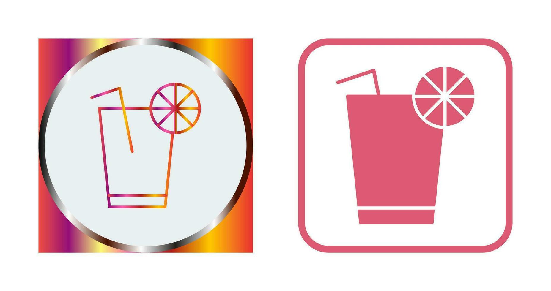 Unique Lemon Juice Vector Icon