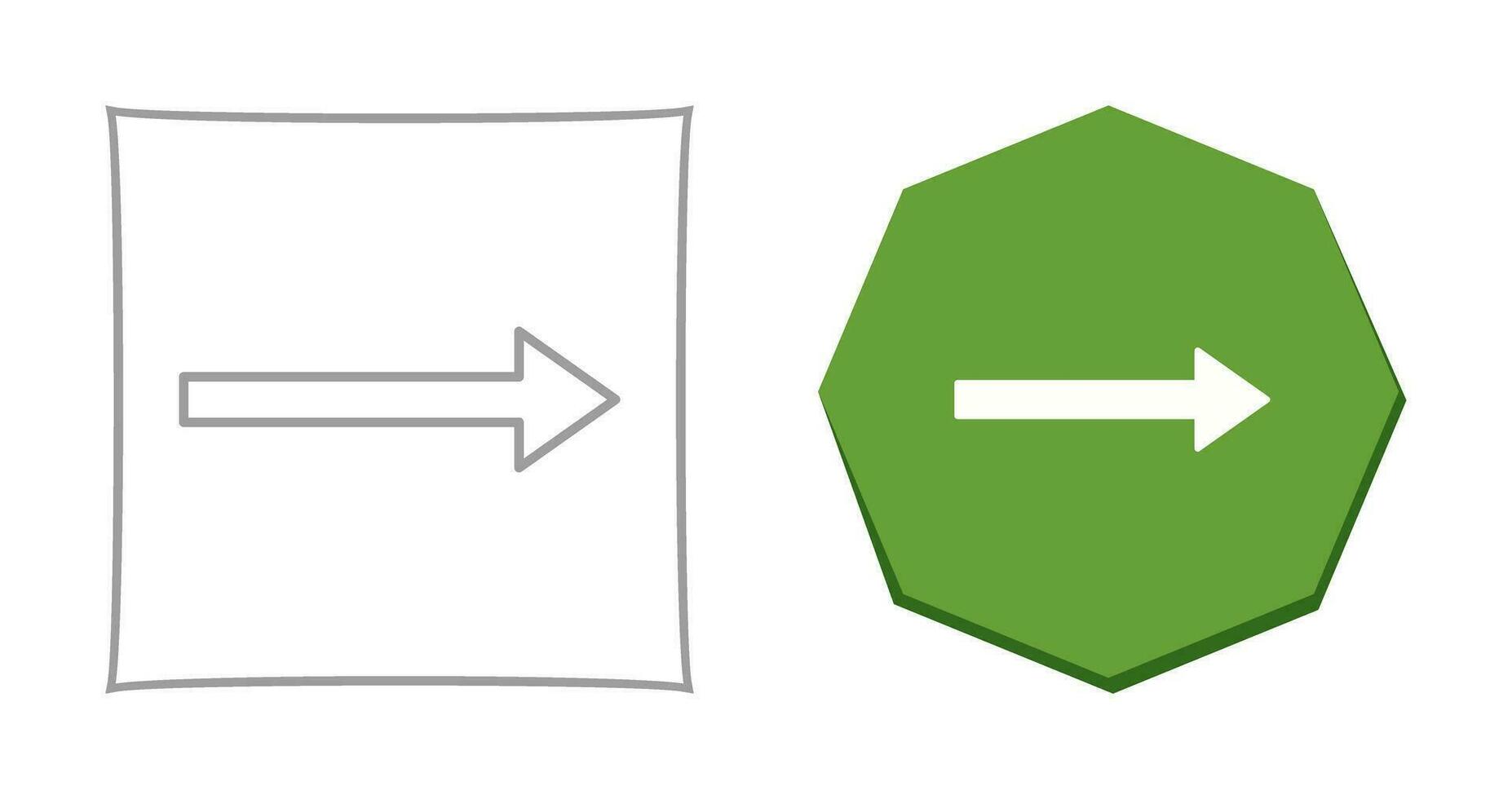 Unique Right Arrow Vector Icon