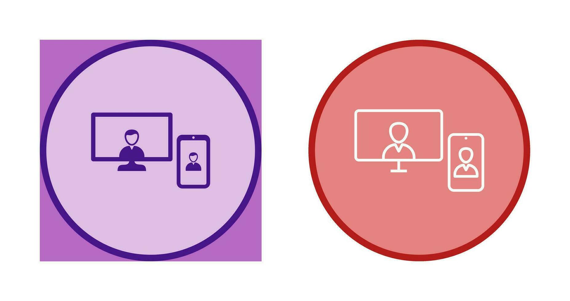 Unique Video Call Vector Icon