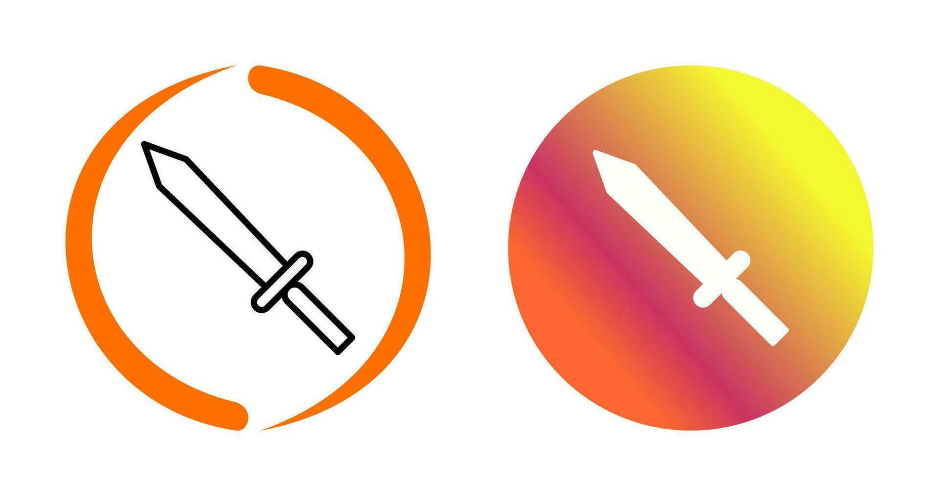 Unique Sword Vector Icon