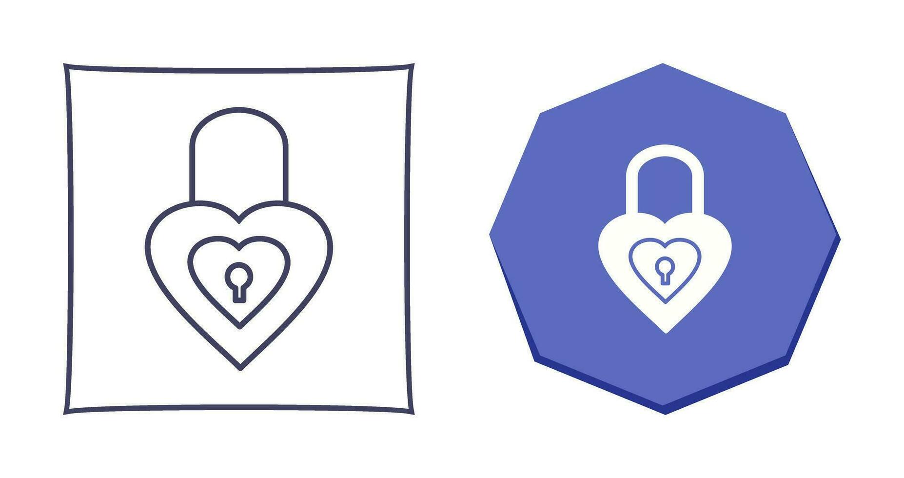 Unique Lock Vector Icon