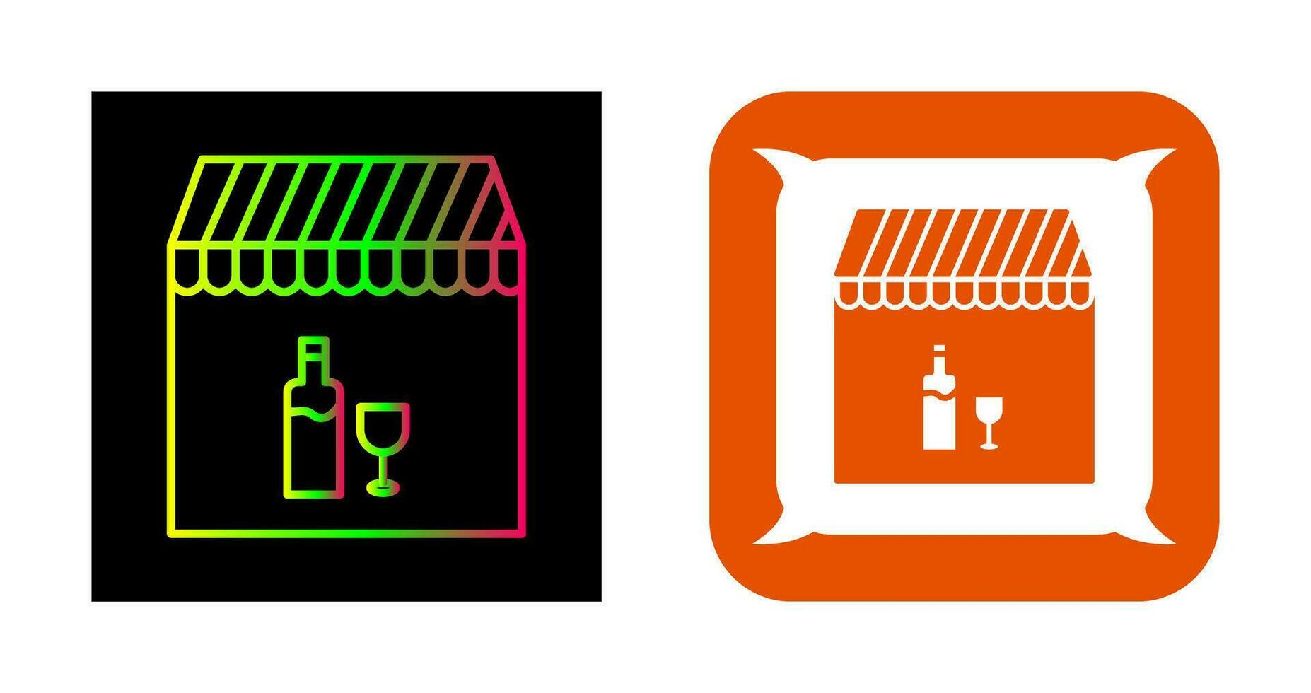 icono único de vector de café y bar