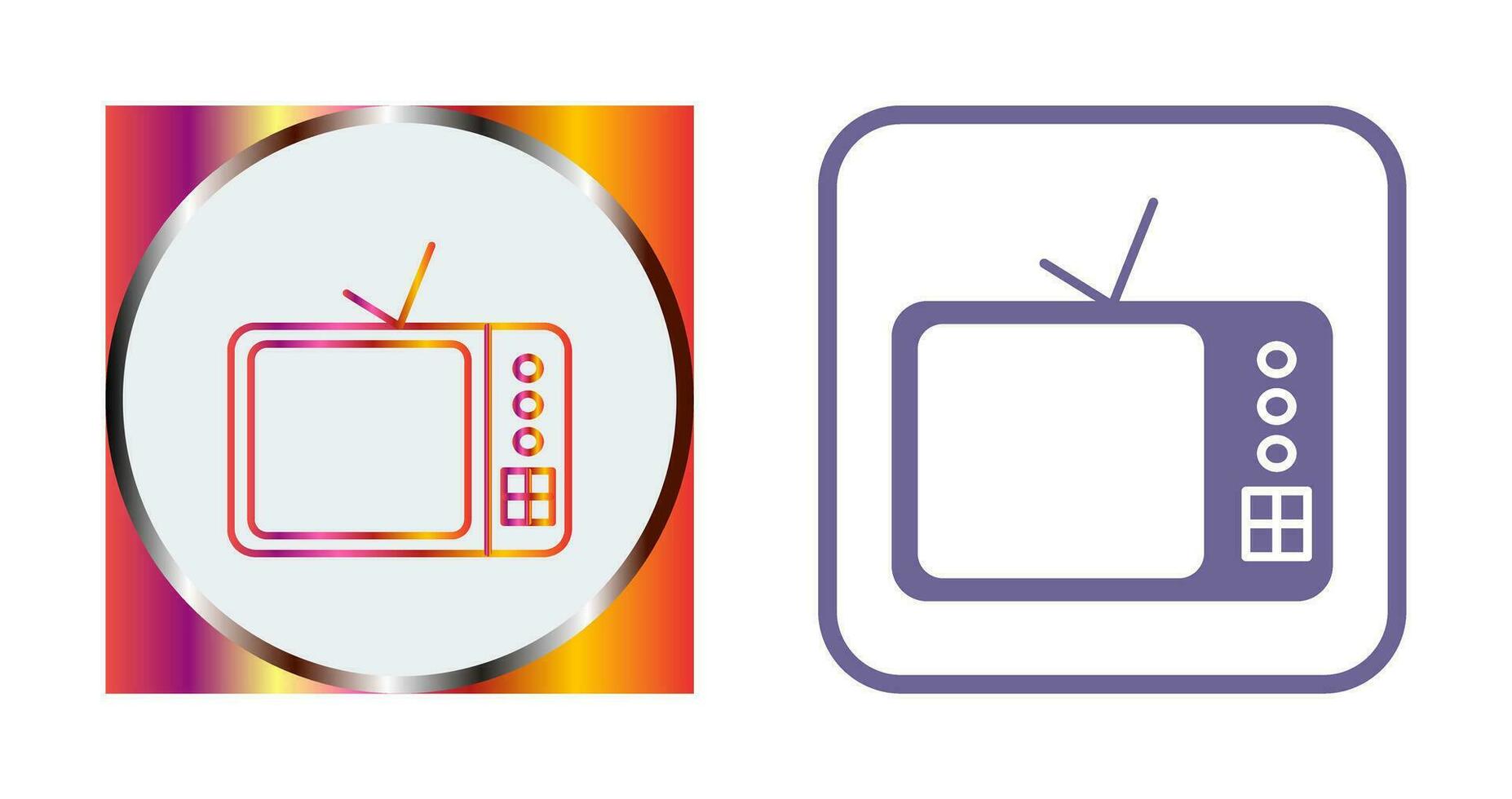 TV Set Vector Icon