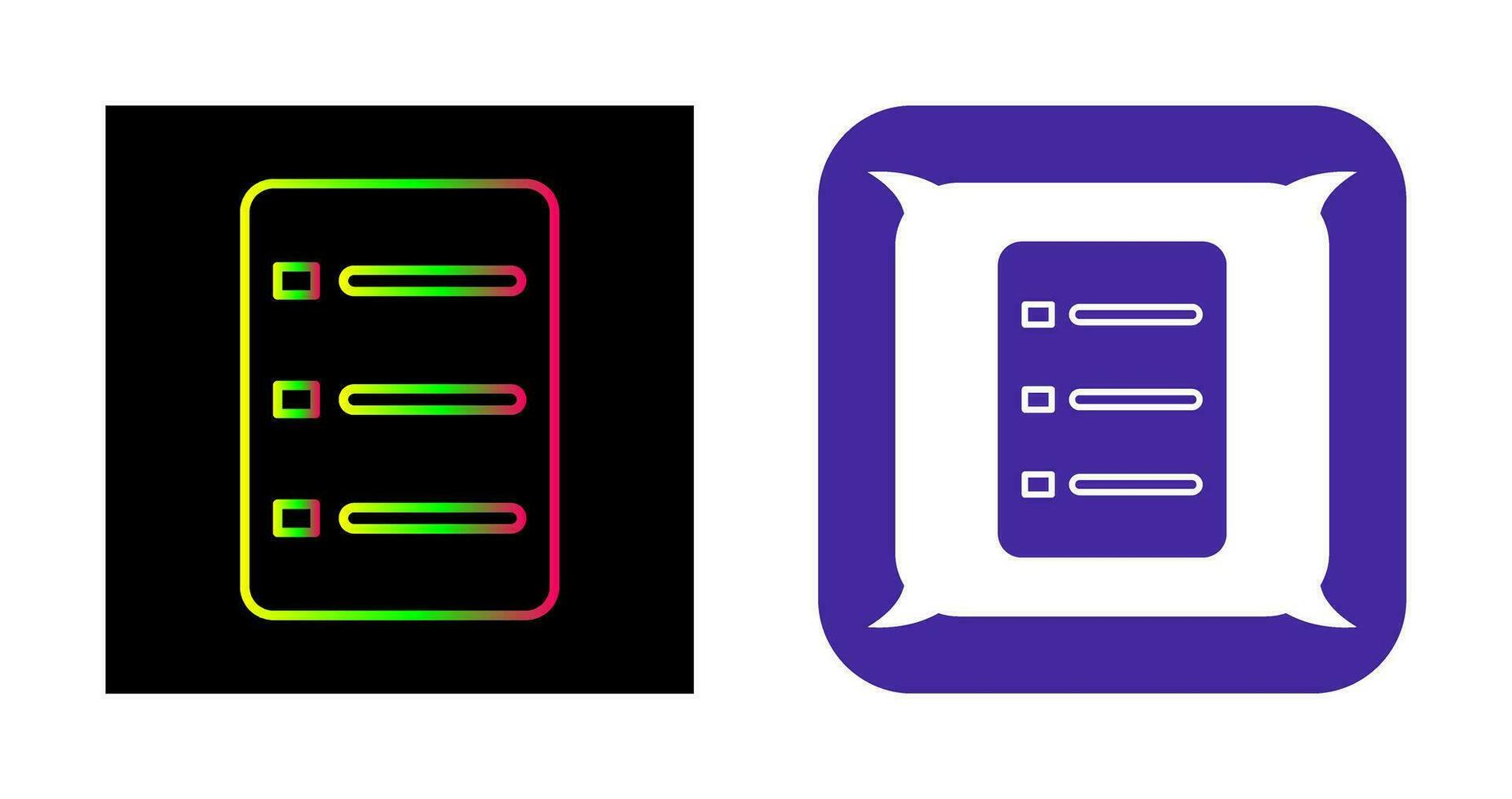 Unique Menu Vector Icon
