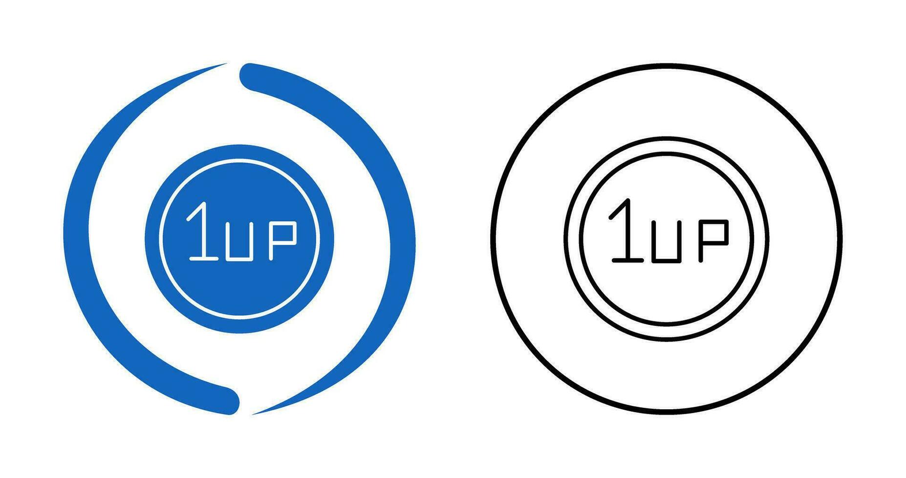 Unique 1UP Vector Icon