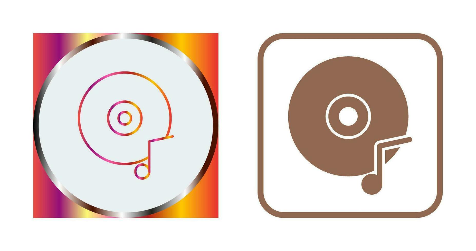 icono de vector de cd de música