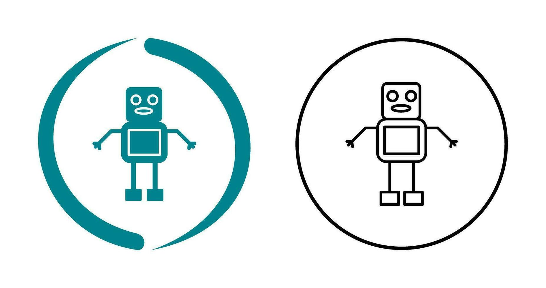 Unique Robot Vector Icon