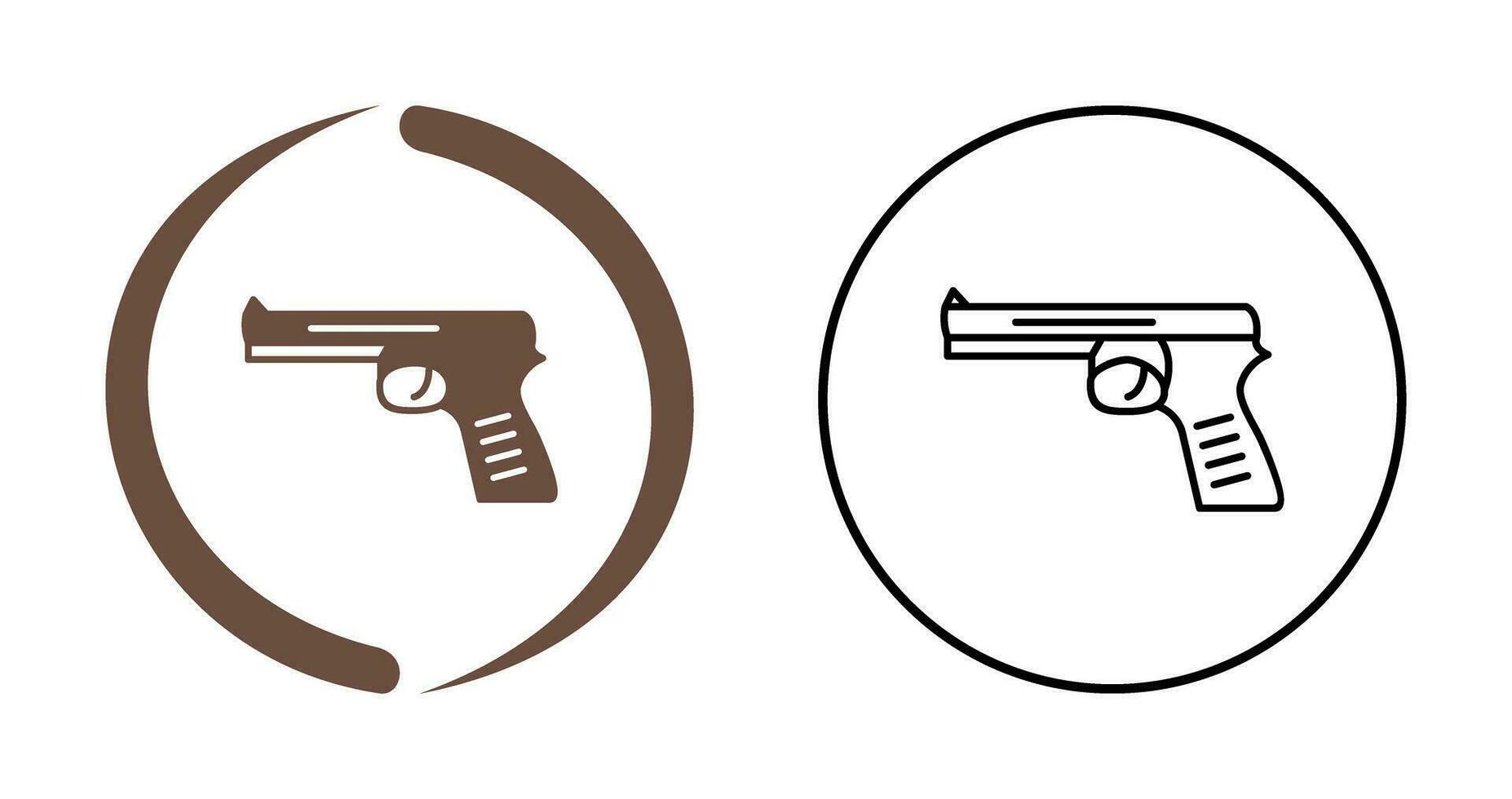 icono de vector de pistola única