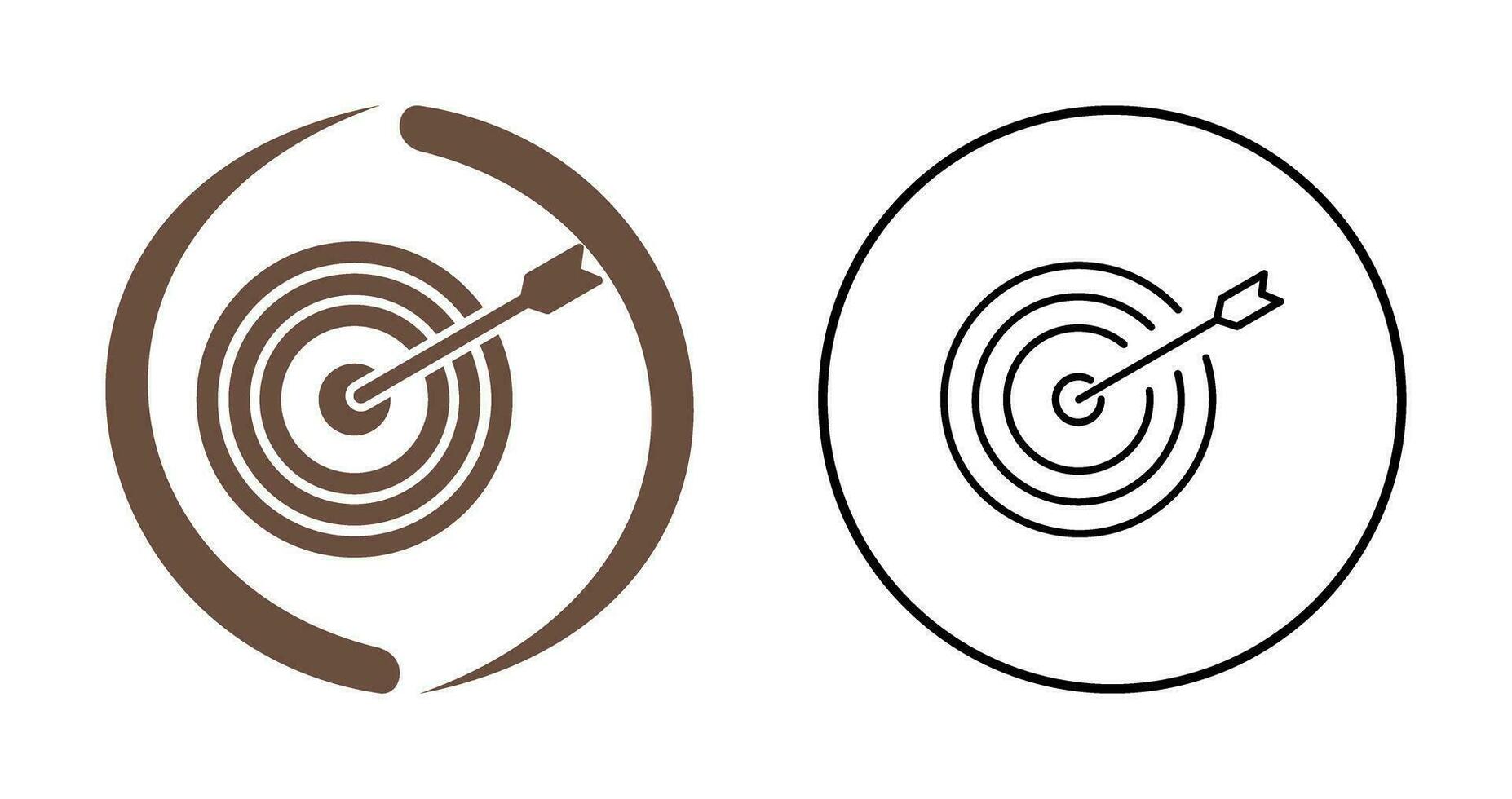 Unique Dartboard Vector Icon