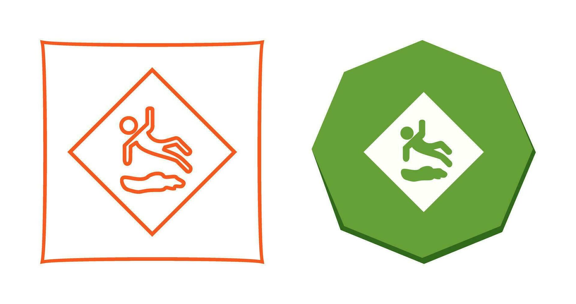 Danger of Slipping Vector Icon
