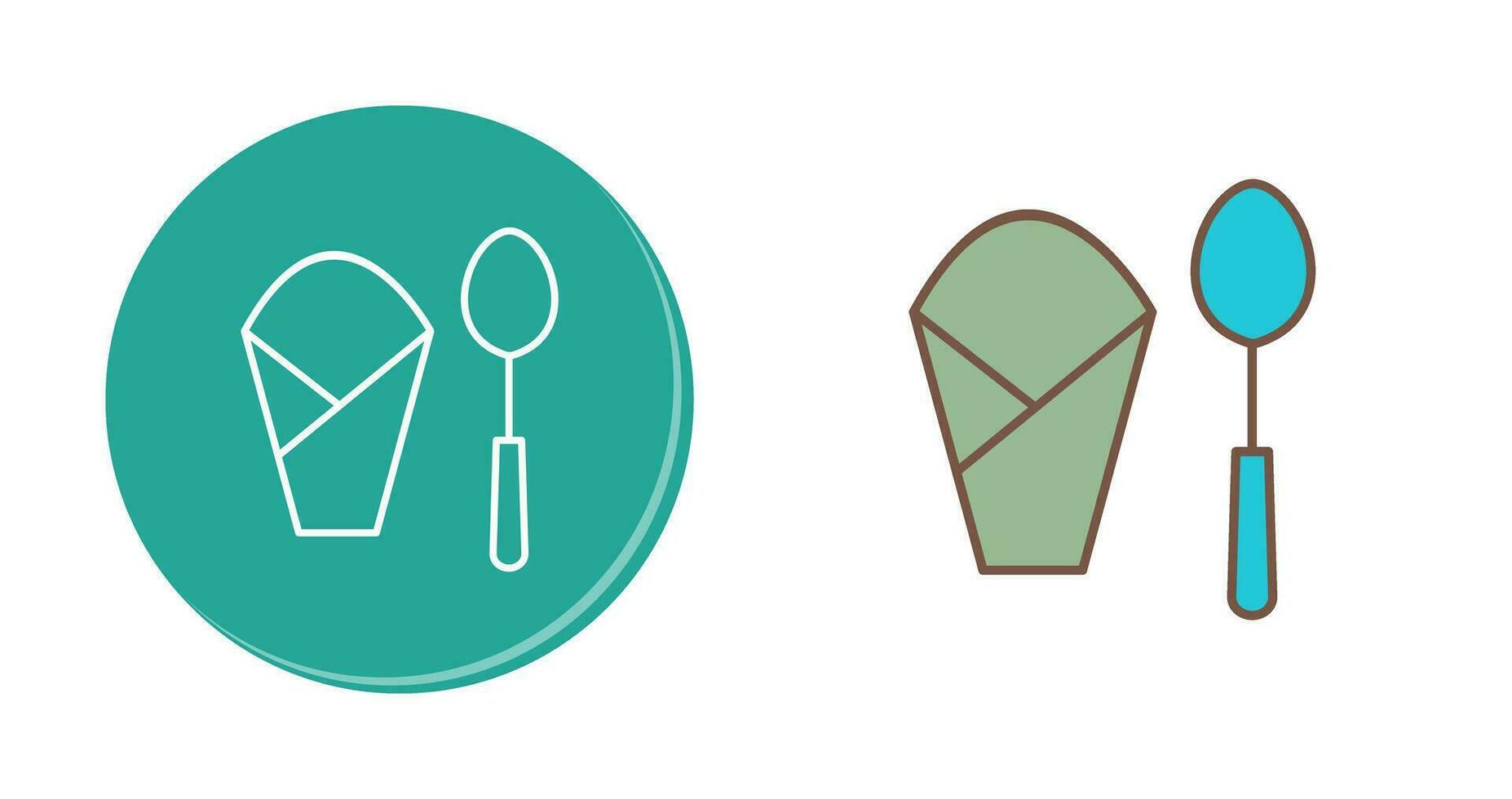 Spoon and Napkin Vector Icon