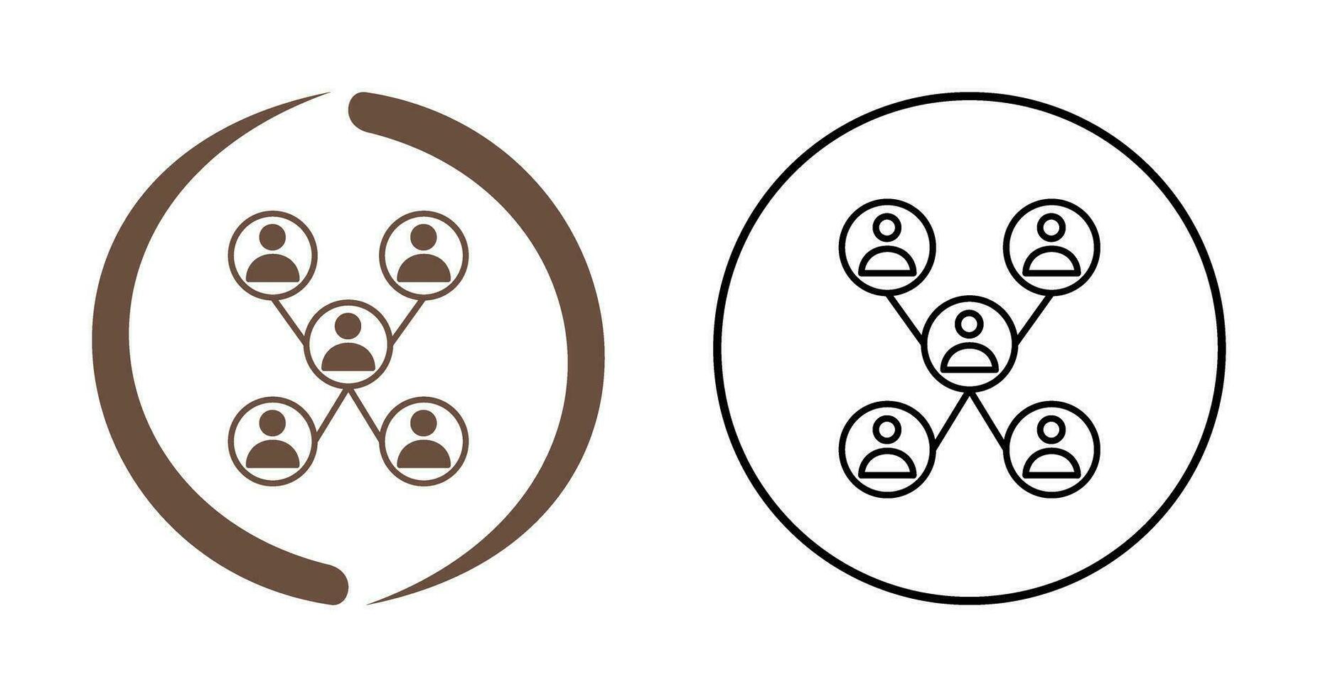 Unique Company Network Vector Icon