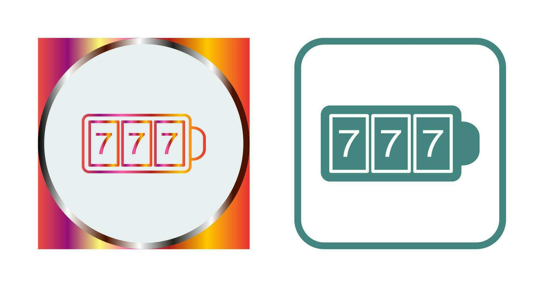 Slot Machine with Sevens Vector Icon