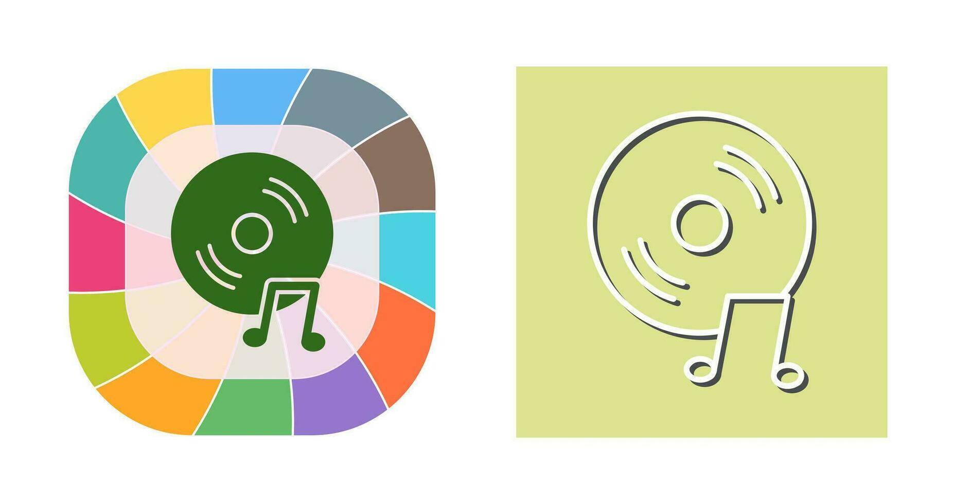 Unique Music CD Vector Icon