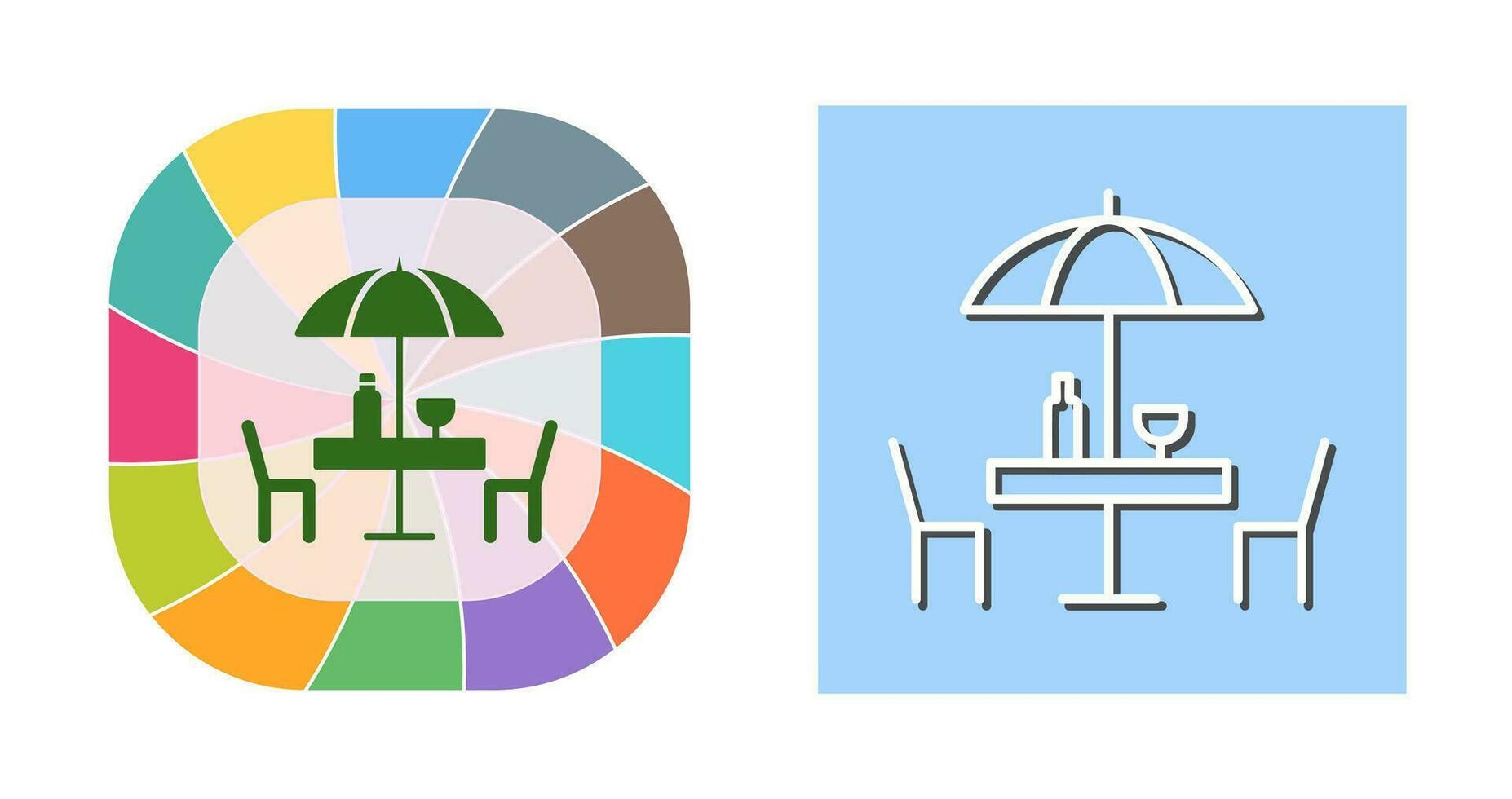 Unique Cafe Table Vector Icon