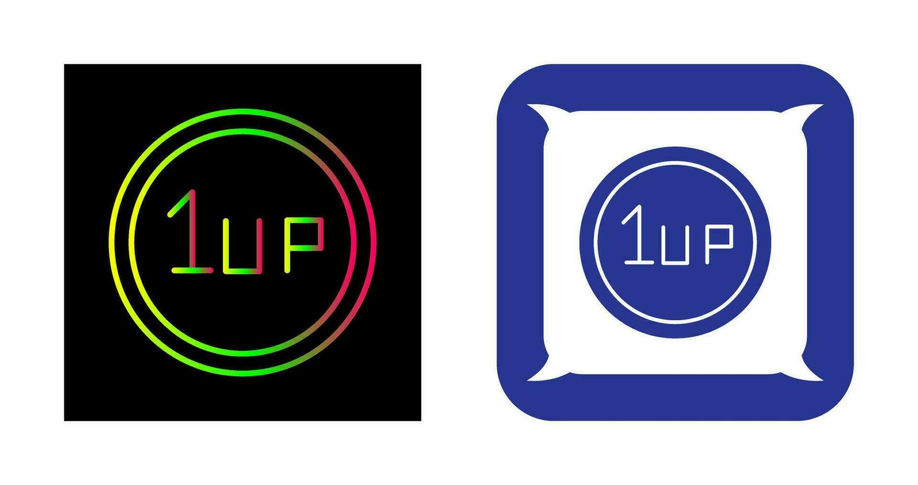 Unique 1UP Vector Icon