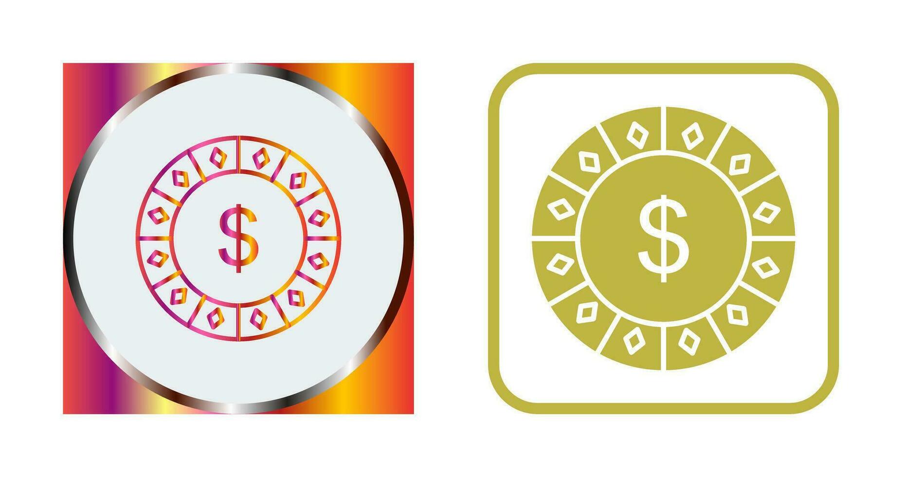 Dollar Chip Vector Icon