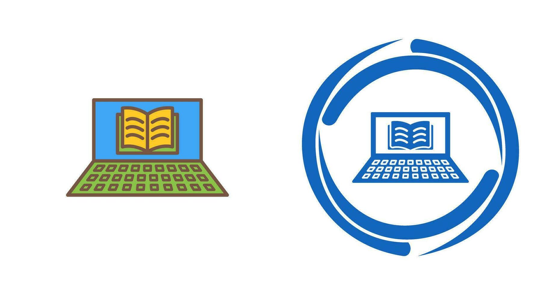 Unique Online Books Vector Icon