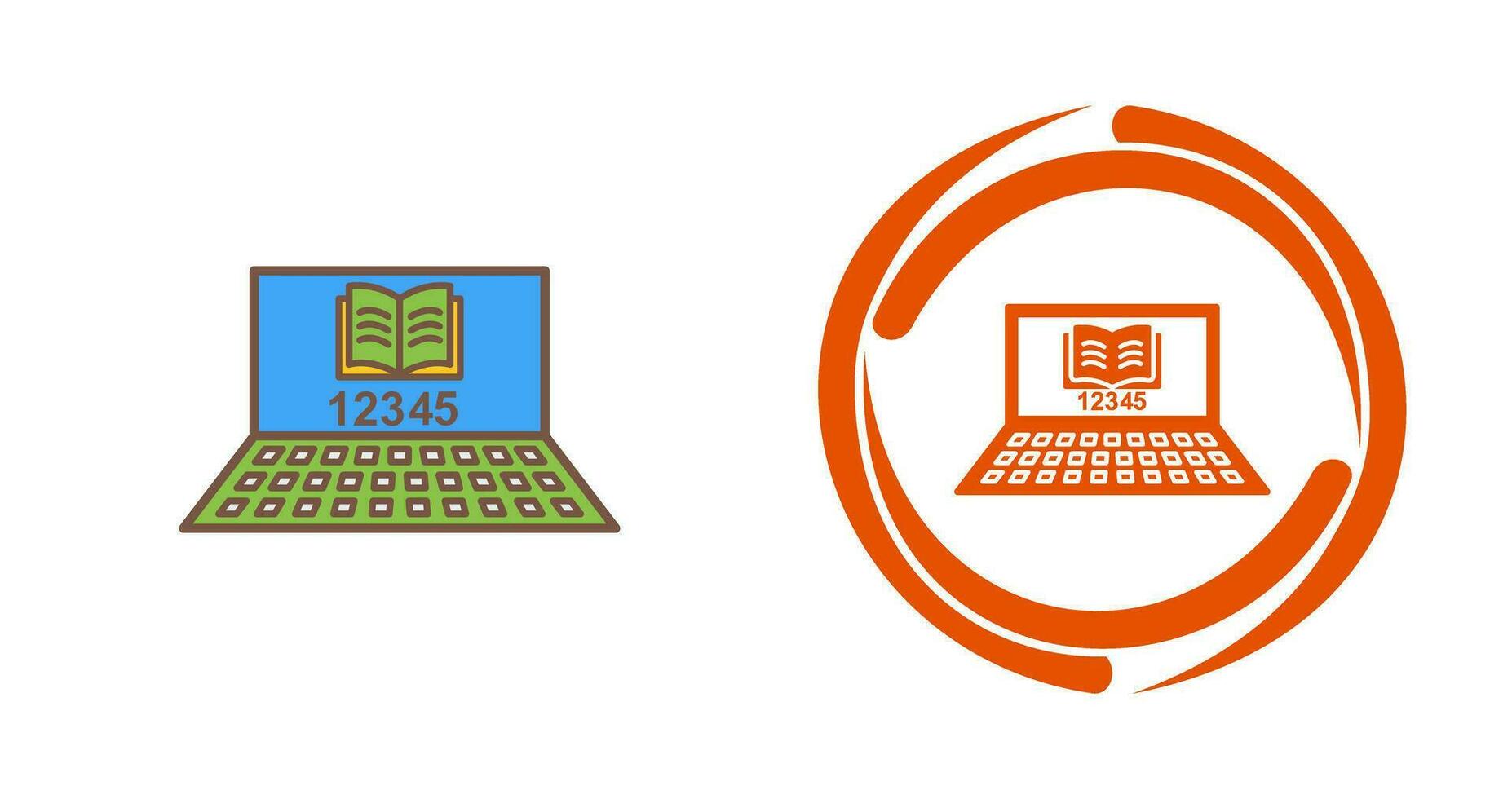Unique Online Study Vector Icon