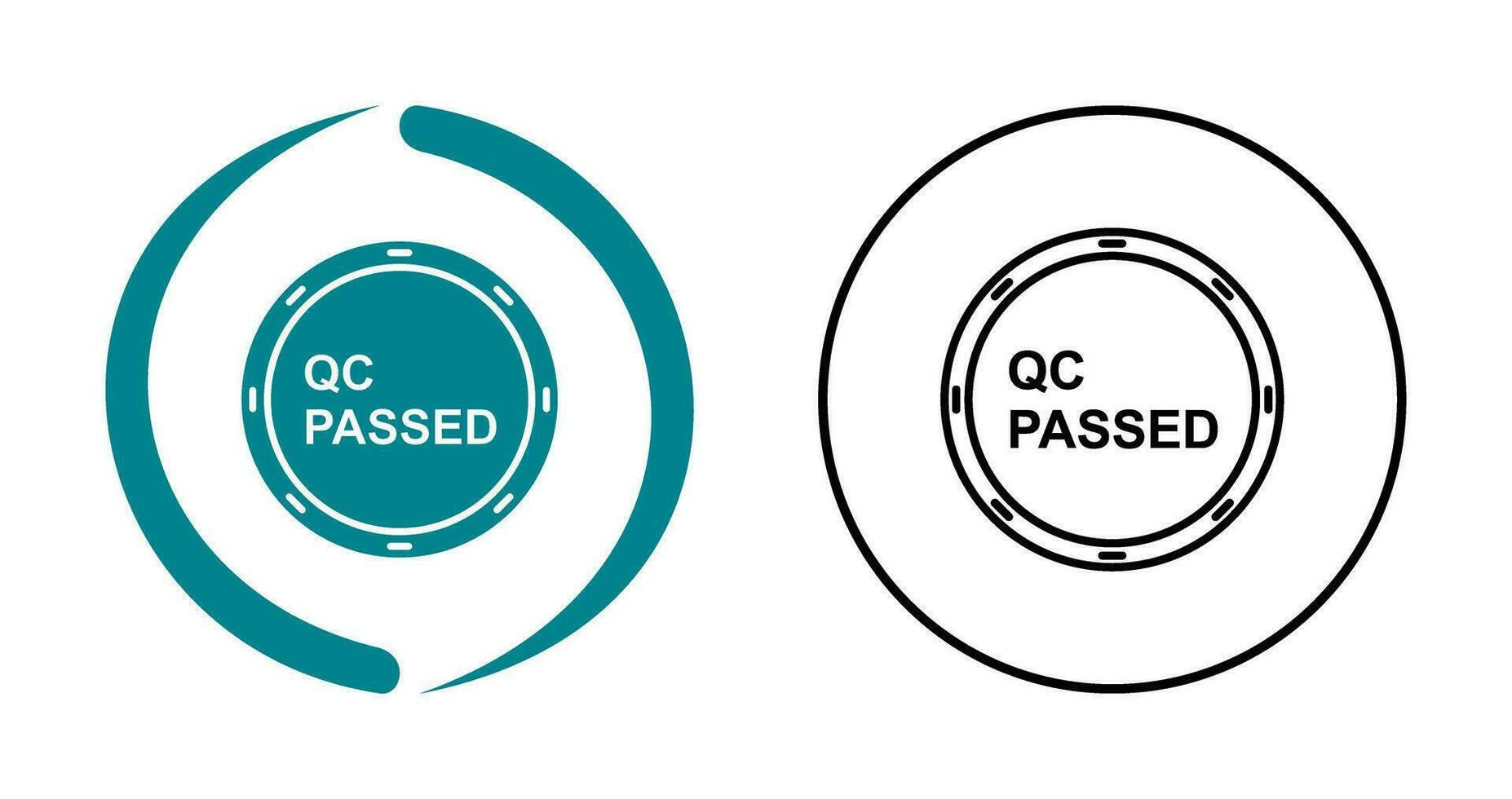 Unique QC Passed Vector Icon