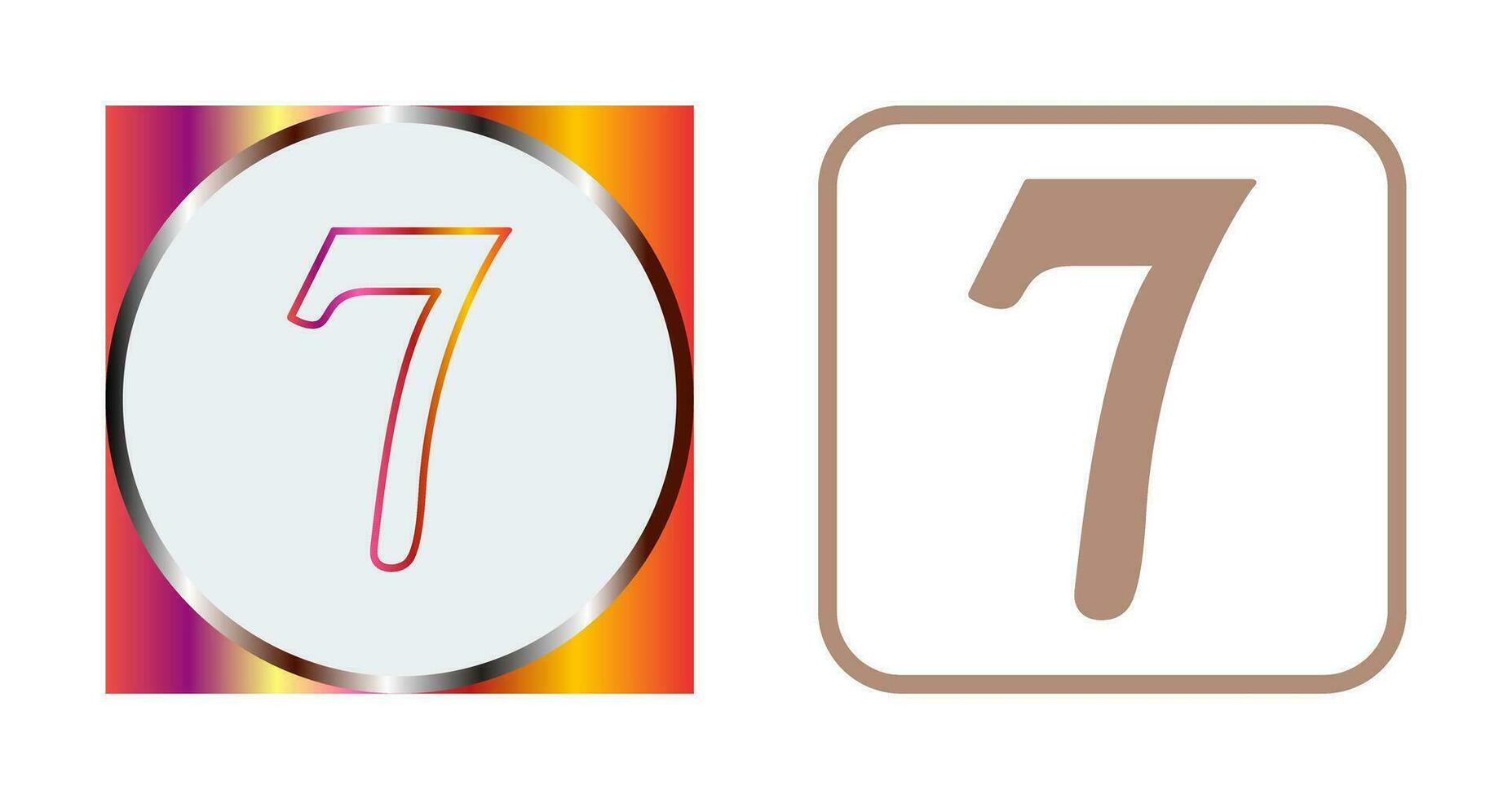 Number Seven Vector Icon