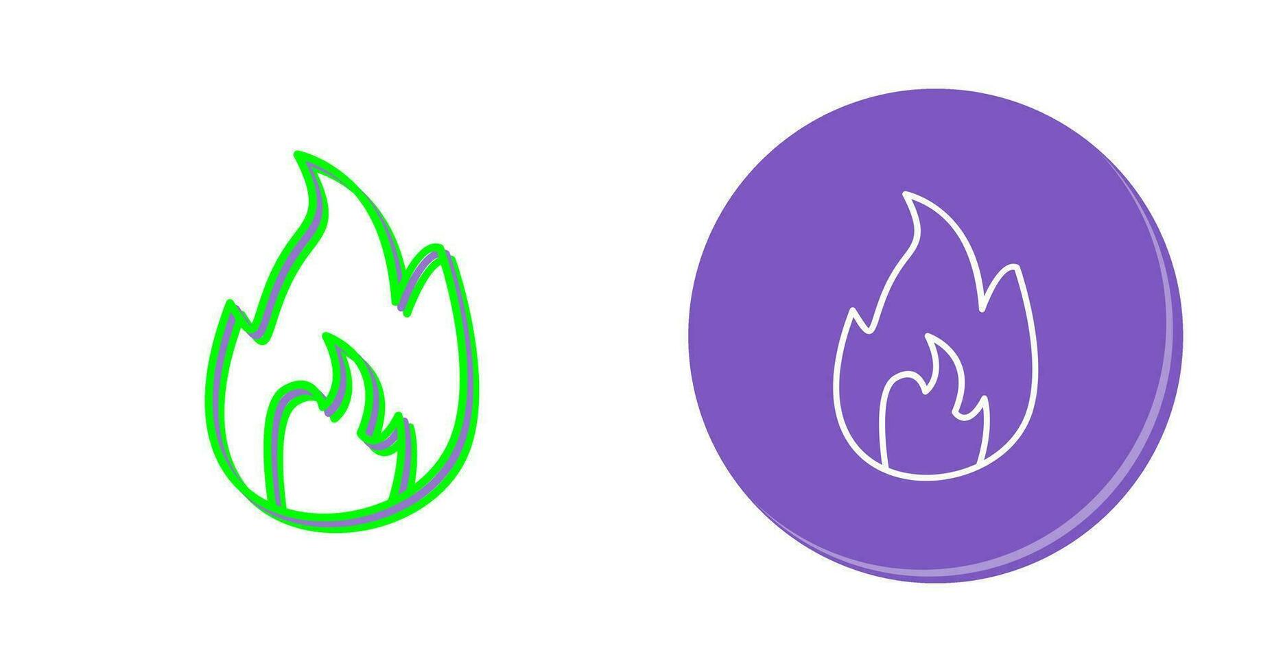Unique Flame Vector Icon