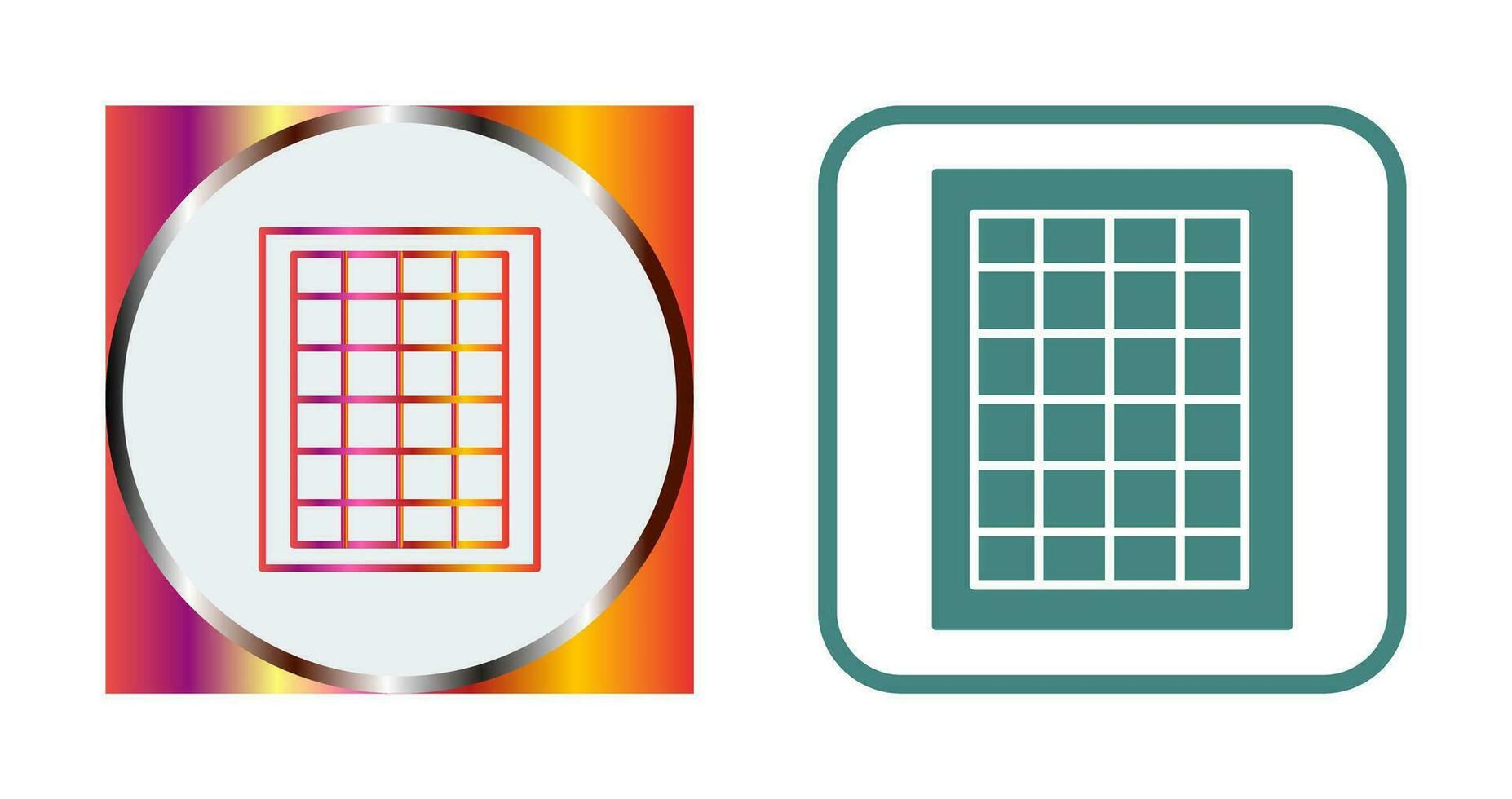 Table of Rates Vector Icon