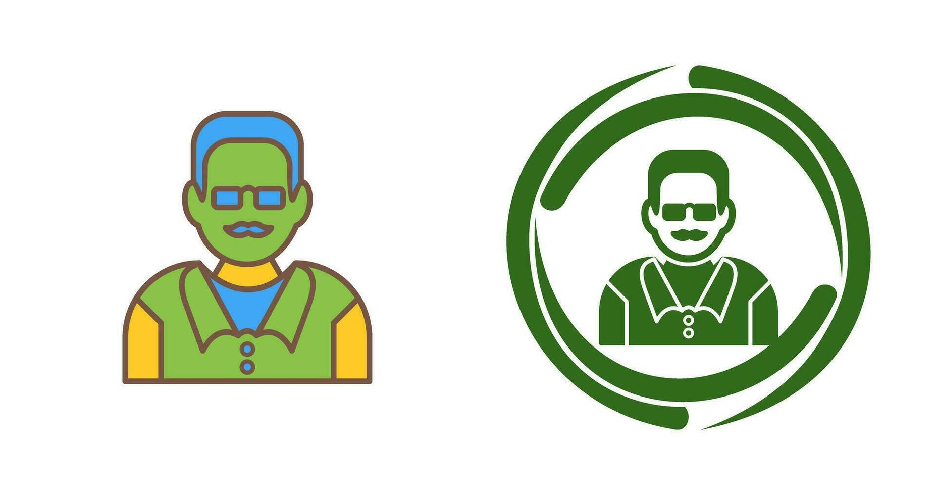 Unique Male Professor Vector Icon