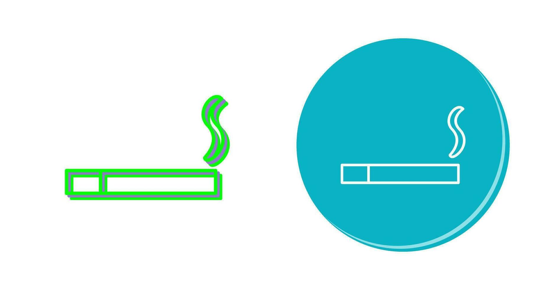 Unique Lit Cigarette Vector Icon