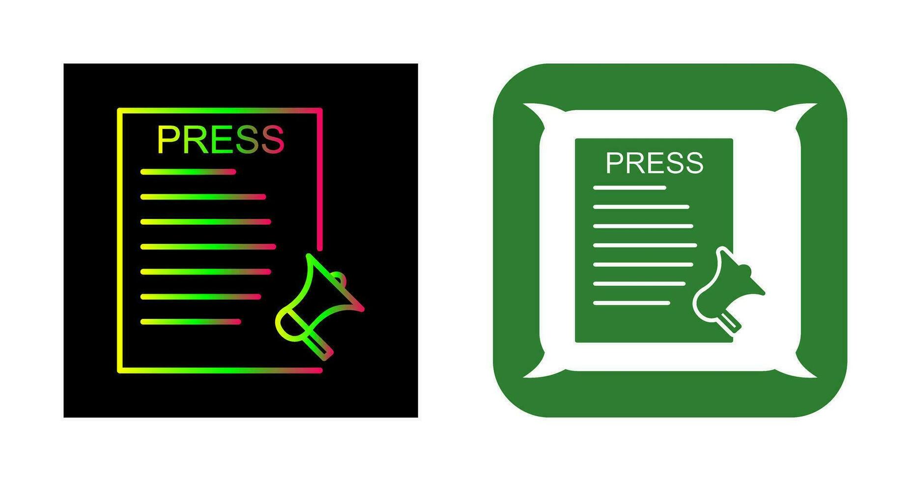 Unique Press Releases Vector Icon