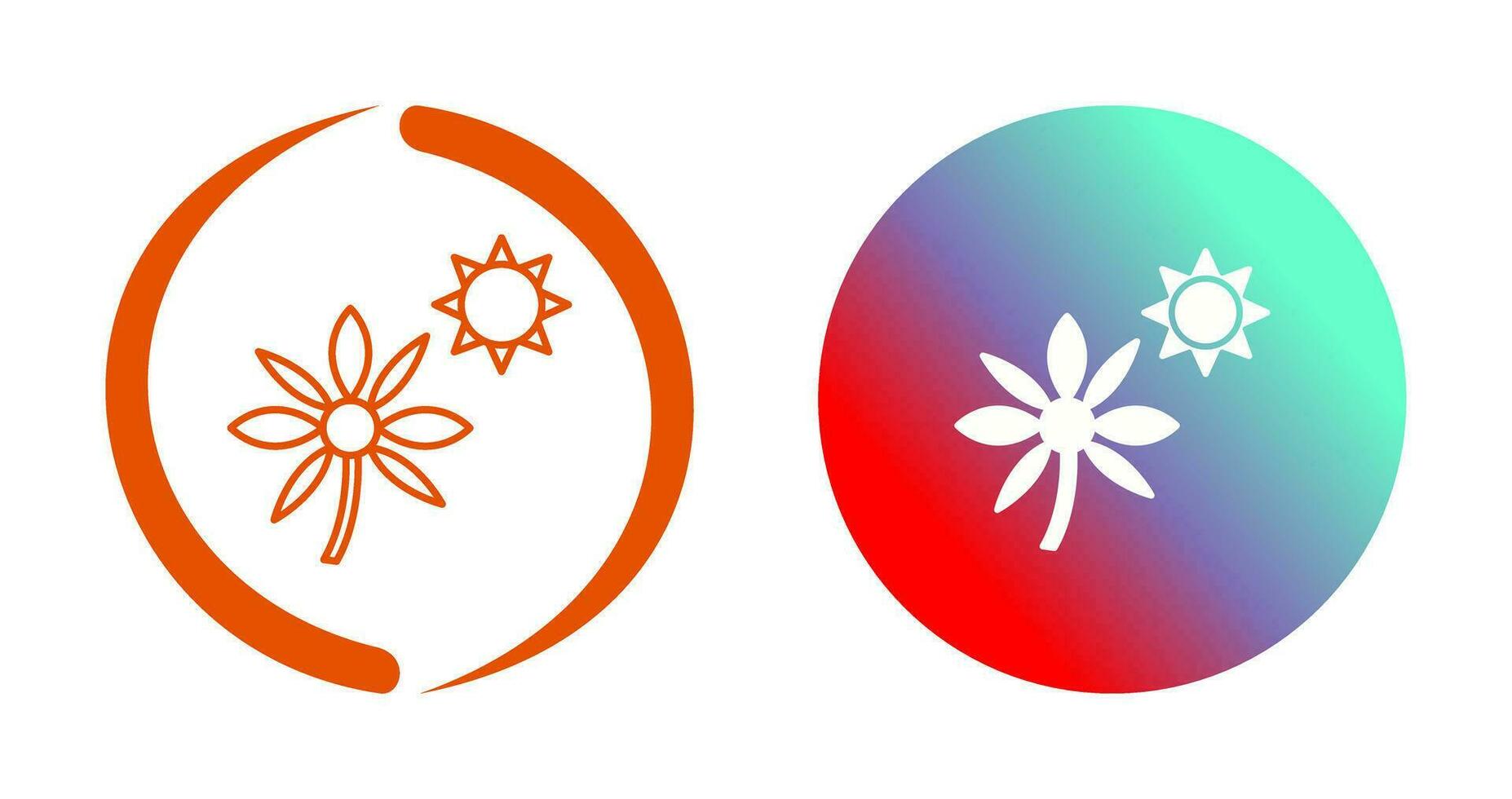 Flower in sunlight Vector Icon