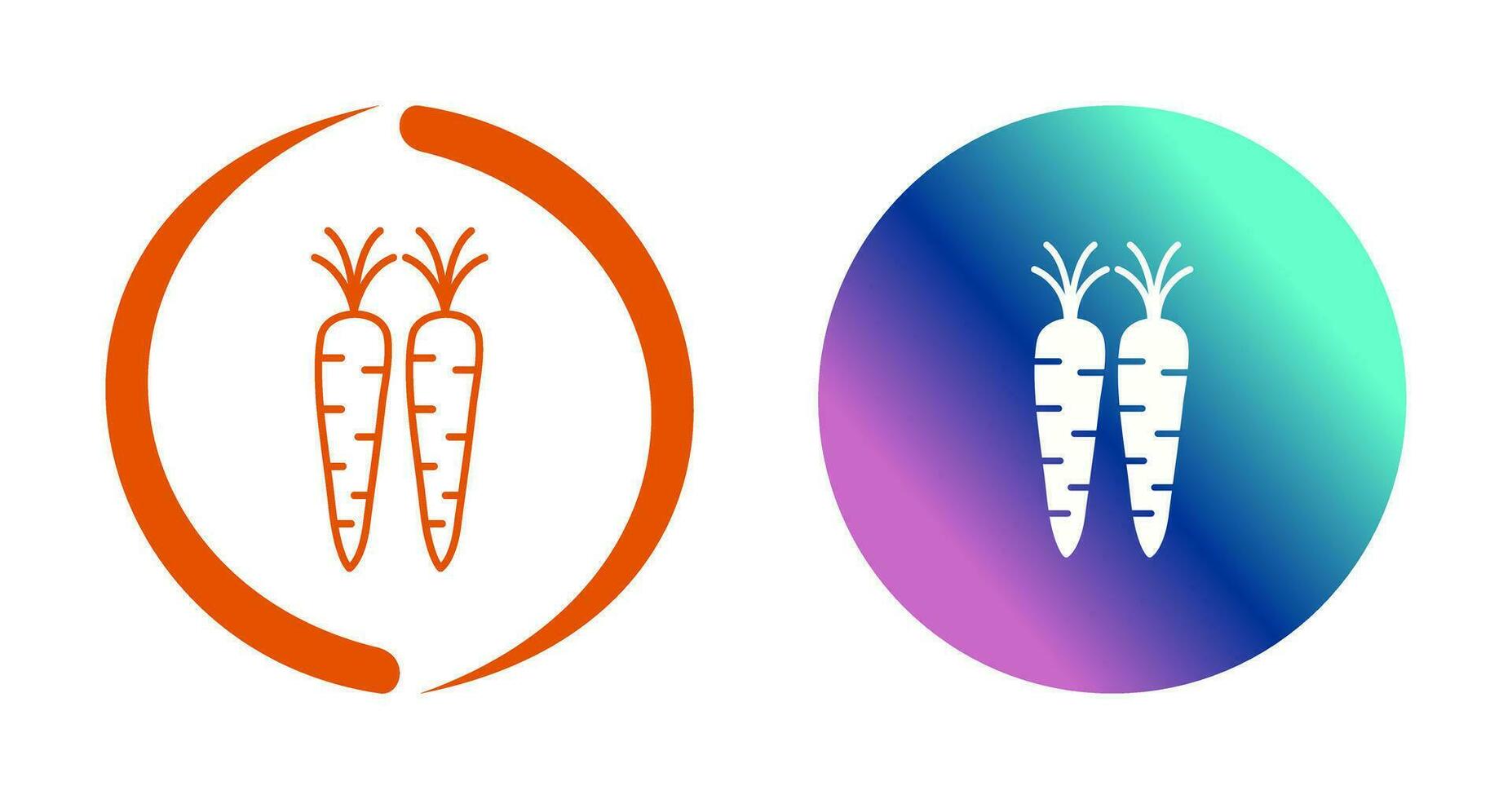 icono de vector de zanahorias