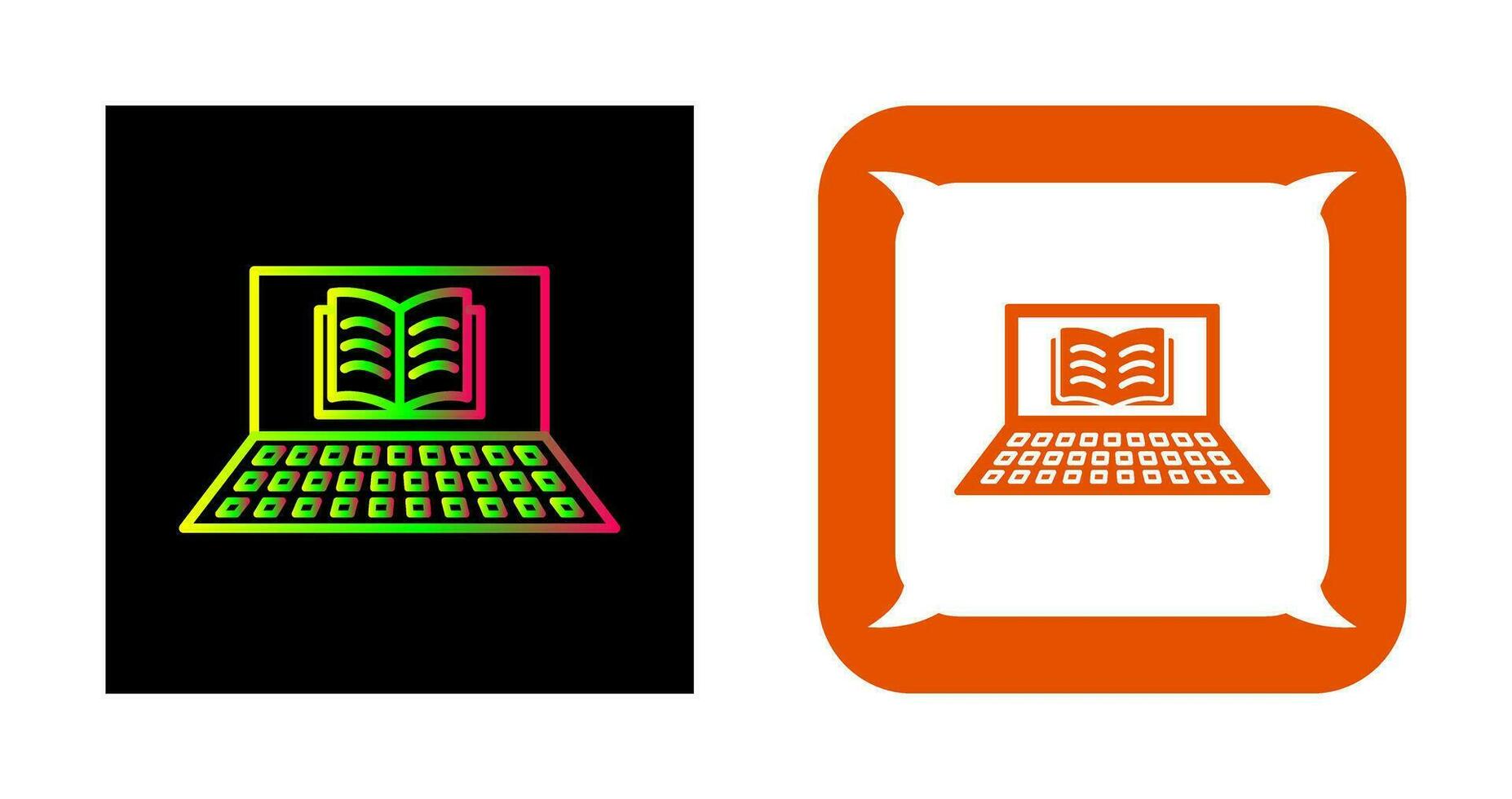Unique Online Books Vector Icon