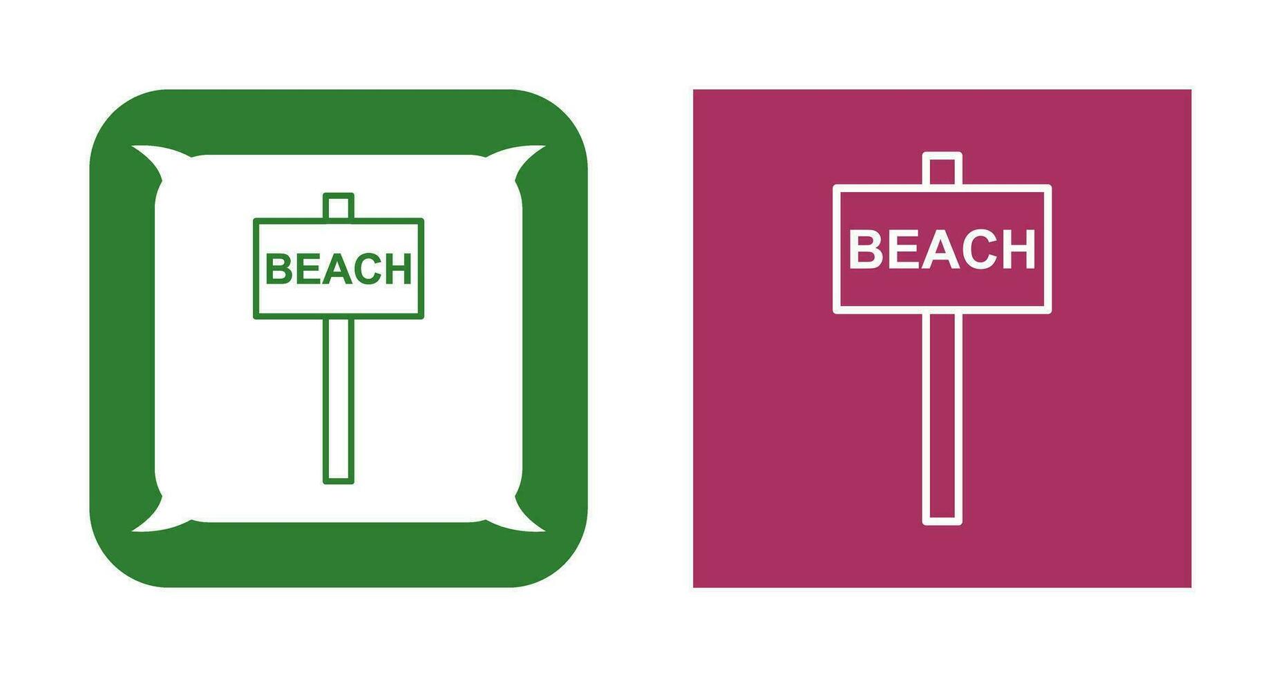 Beach Sign Vector Icon