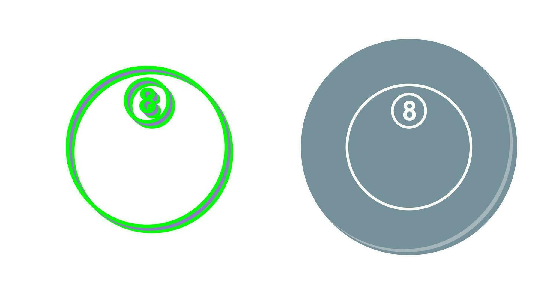 Unique Eight Ball Vector Icon